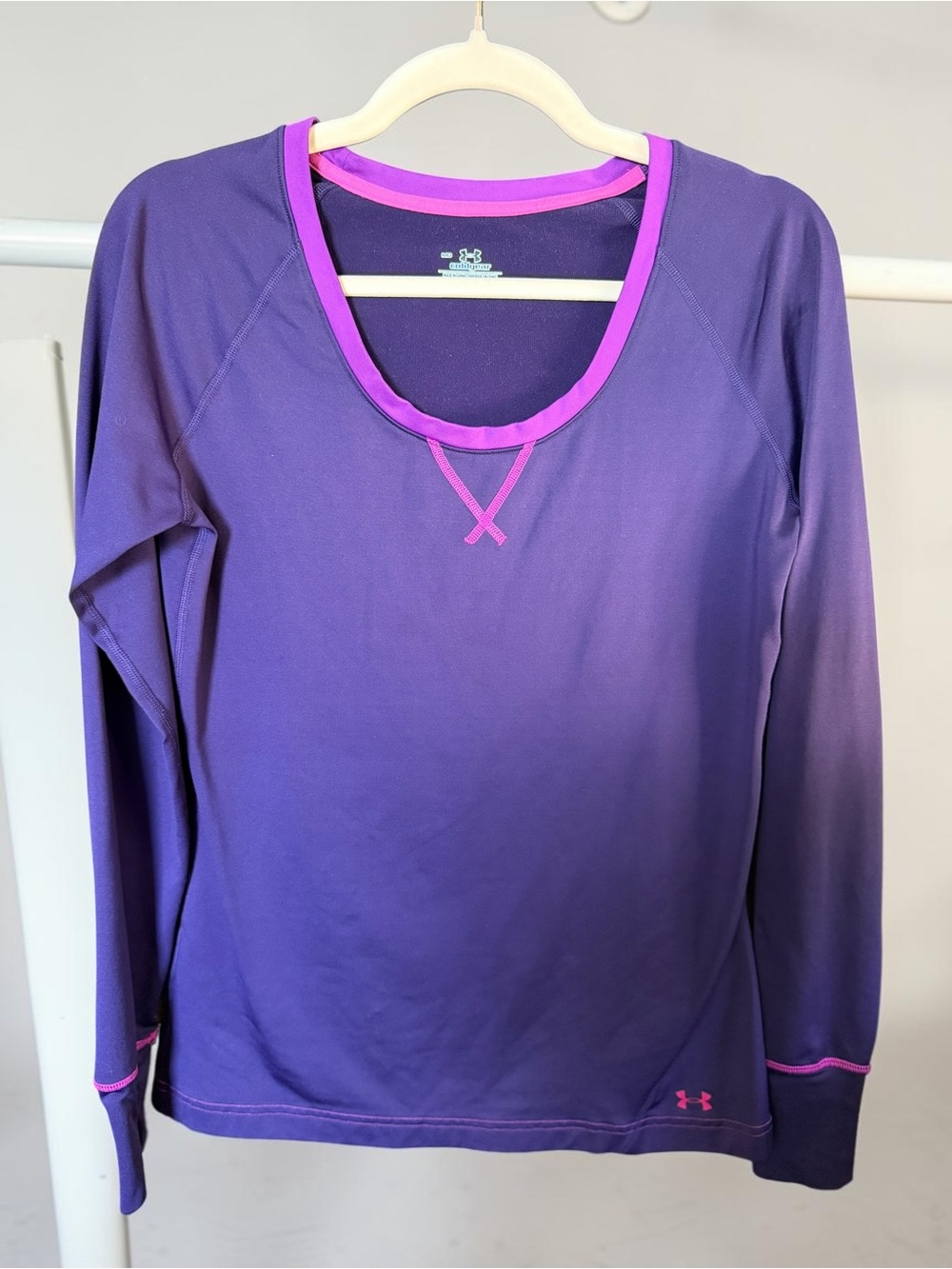 Under Armour ColdGear Purple LS Athletic Top Women’s MED Performance Workout